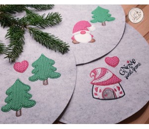 Stickserie - Weihnachtswichtel Satin Appli